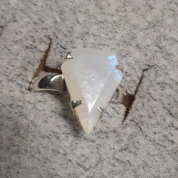 Moonstone in Sterling Silver Setting Triangular