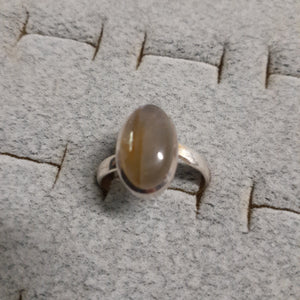Purplefire Labradorite Ring in Oval Sterling Silver