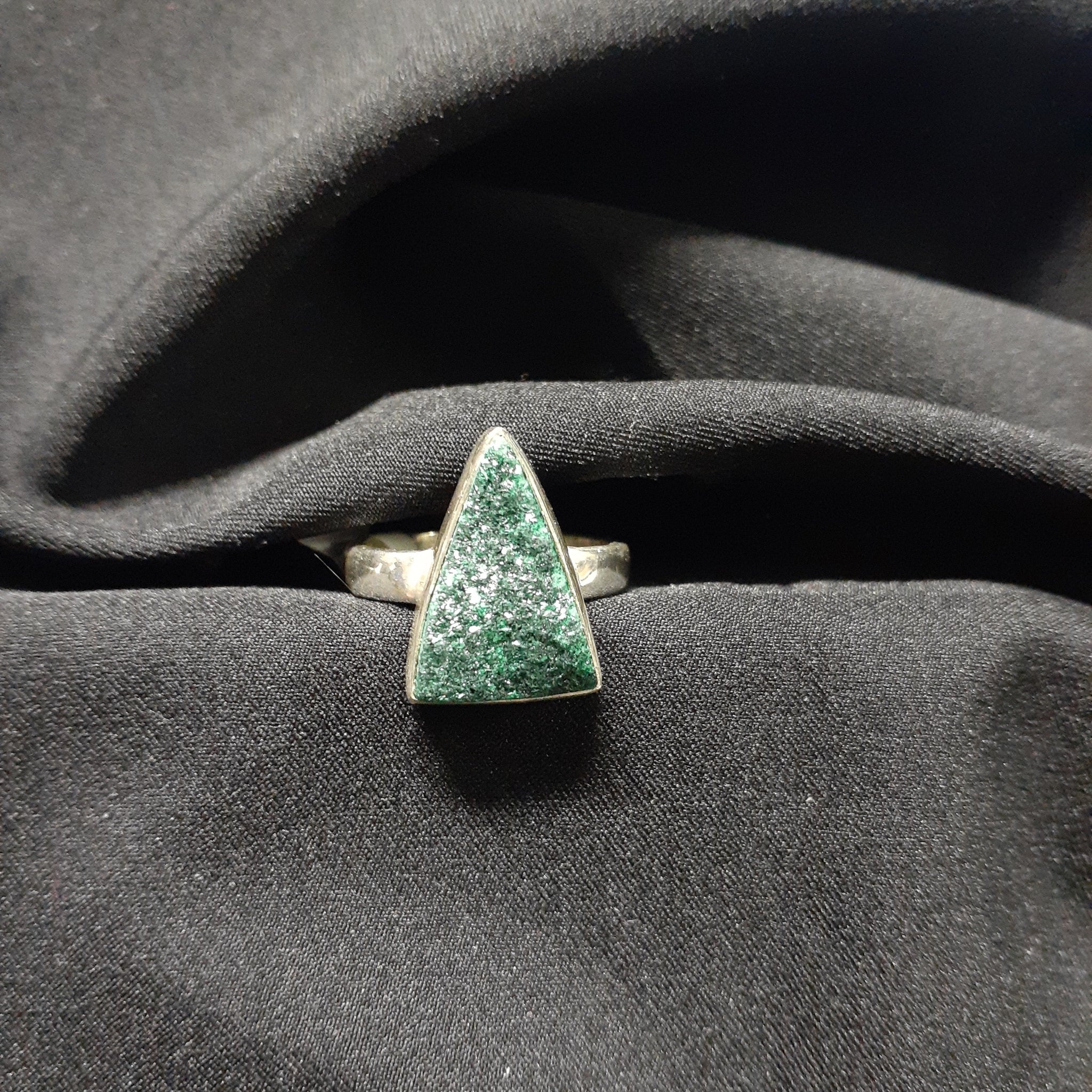 Malachite Druzy Crystal Ring