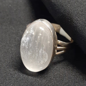 Selenite Ring Sterling Silver