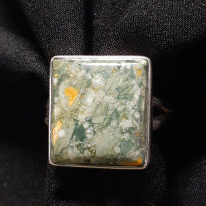 Rainforest Jasper Square Ring