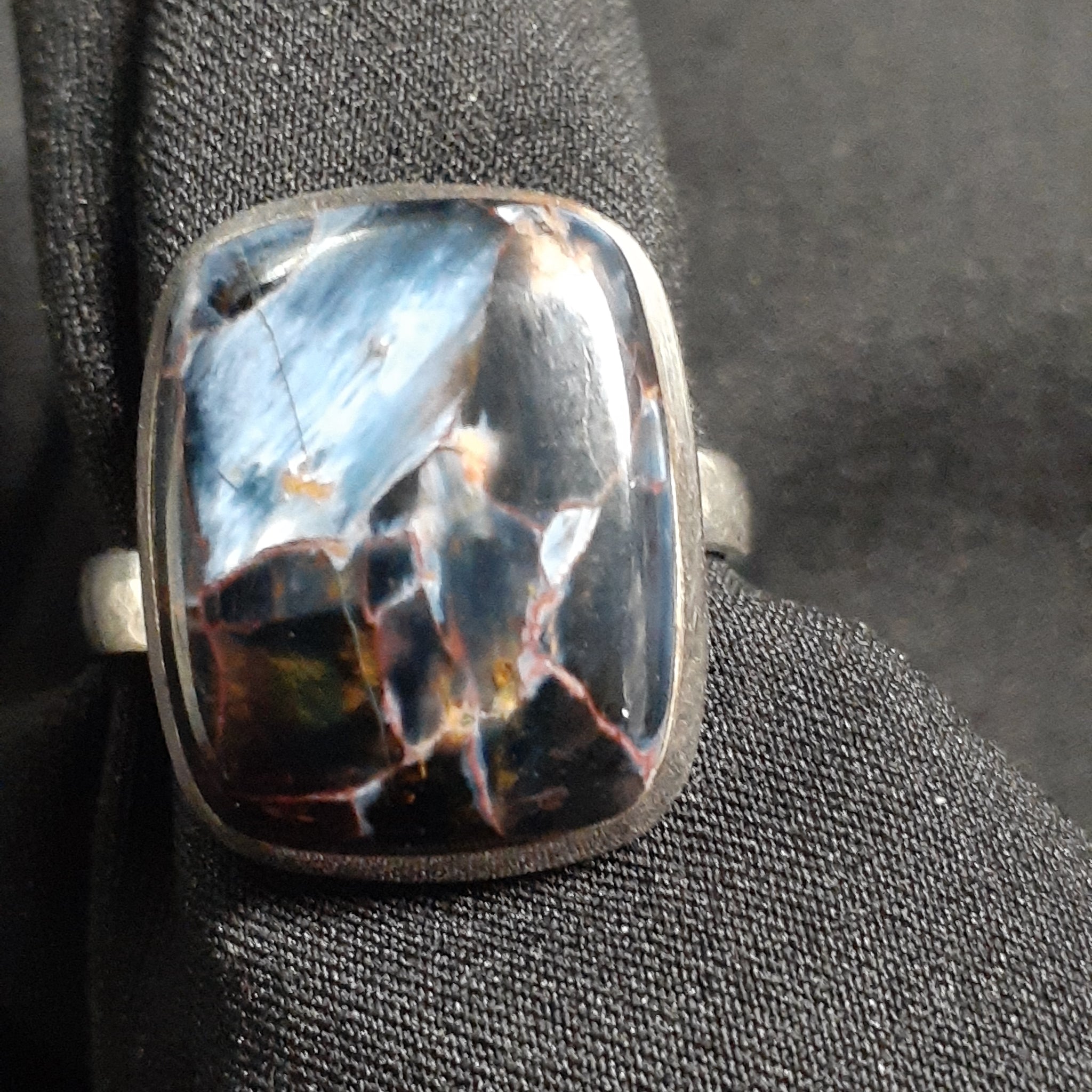 Pietersite Rectangle Ring