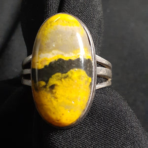 Bumble Bee Jasper Oval Ring