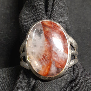 Hematoid Quartz Oval Ring