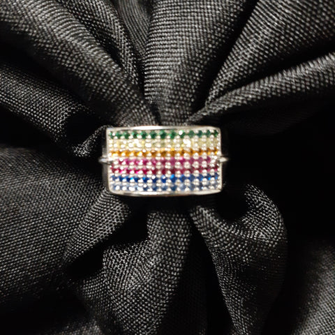 Cubic Zirconia Rainbow Ring