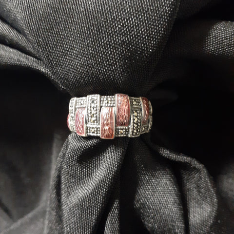 Cubic Zirconia Hand Bead Set Ring