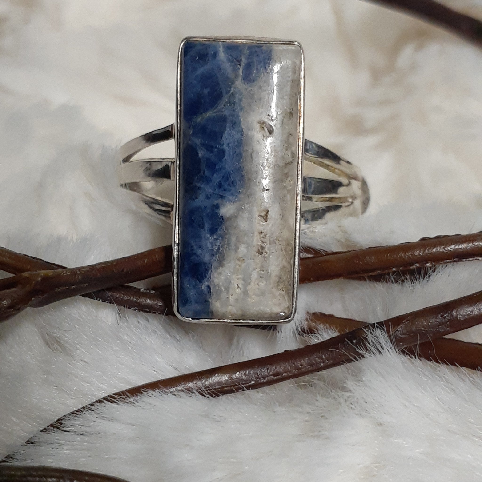 Sodalite Rectangle Ring