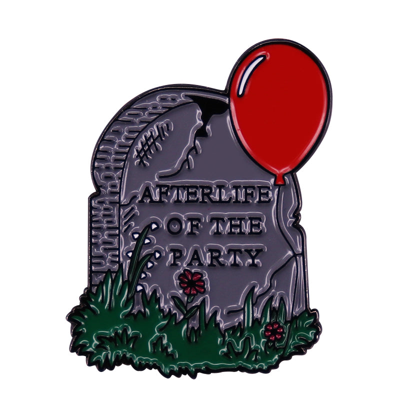 Afterlife of the Party Tombstone Lapel Pin