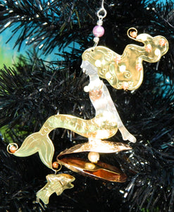 Oyster Mermaid Ornament Yule Christmas