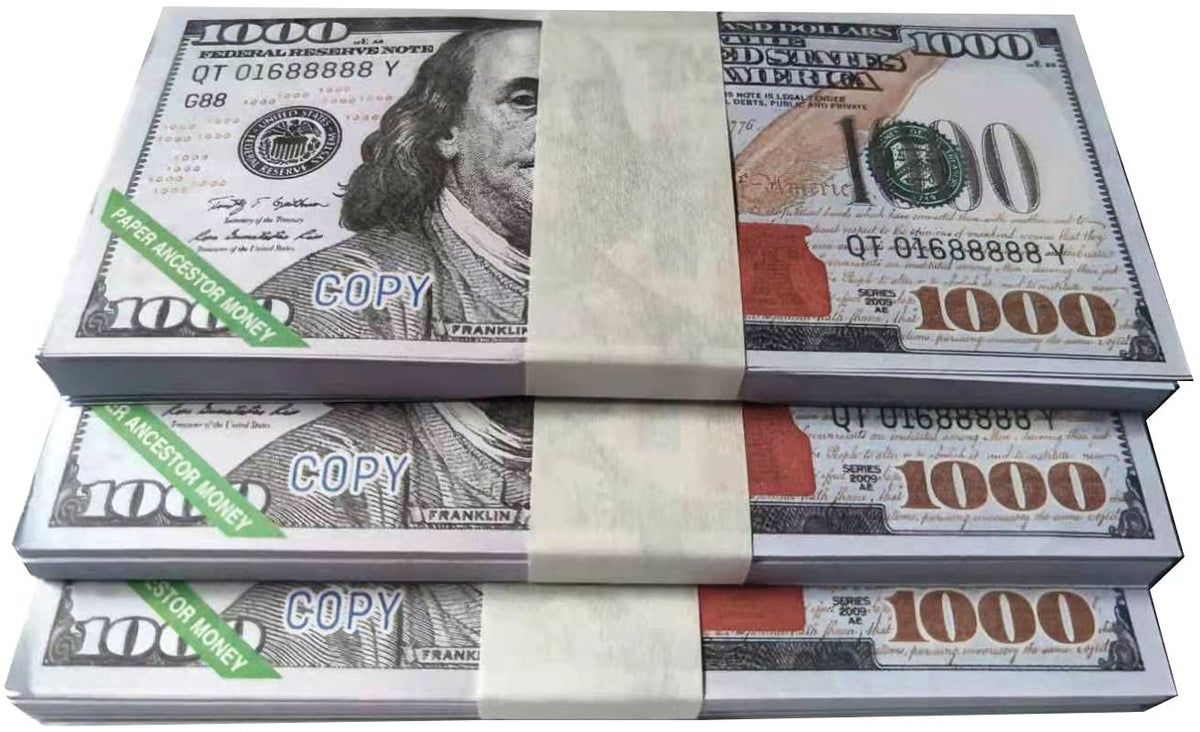 Ancestor Money Hell Note Heaven Note American Money 1000 – Just Witchy's