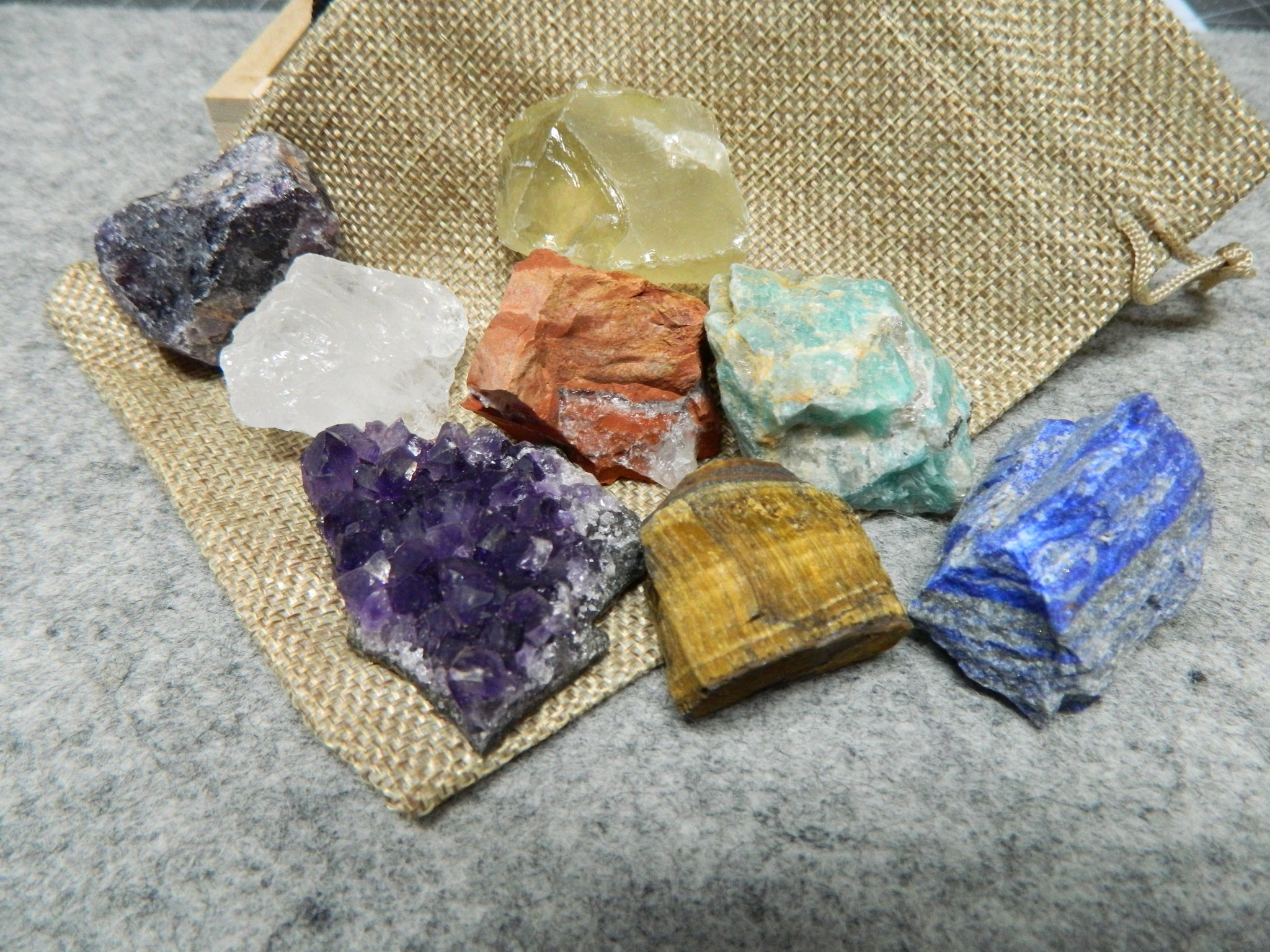 Natural Healing Crystals Bagged Set