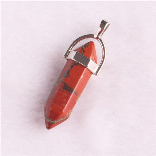 Red Jasper Point Pendant Necklace