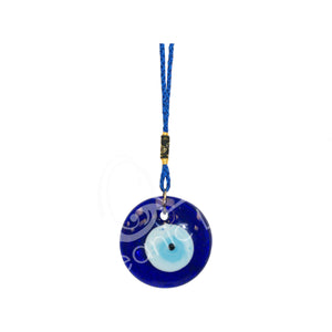 Evil Eye Hanging  Round Glass 3.5 Inch