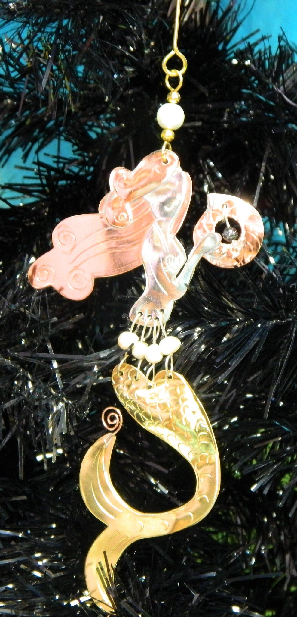 Pearl Mermaid Ornament Yule Christmas