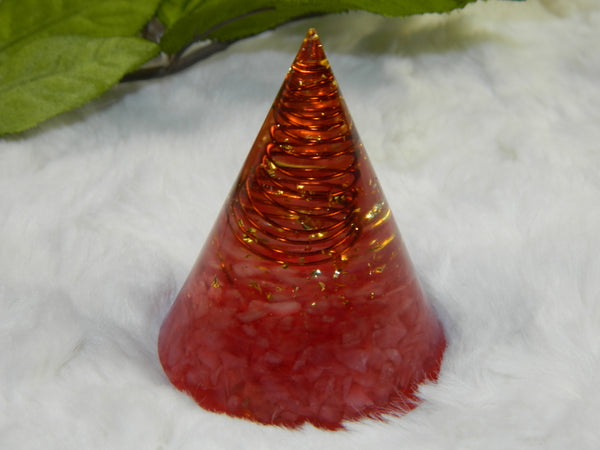 Orgonite Cone Red Quartz