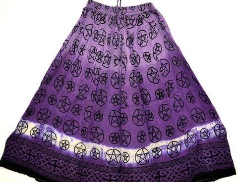 Pentacle Skirt Purple Crinkle Style