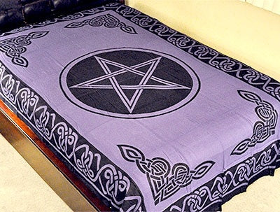 Pentacle Tapestry Purple