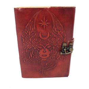 Moon Goddess Leather Journal with Latch Closure
