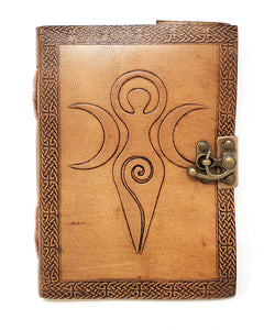 Goddess of Earth Leather Journal with Latch Closure