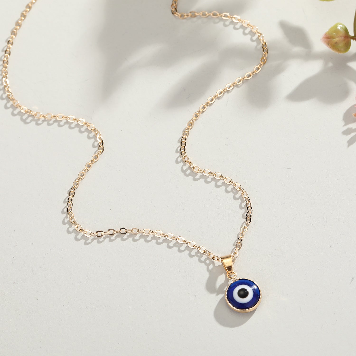 Evil Eyes Necklace Blue