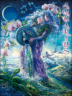 Aquarius Greeting Card for All Occasion