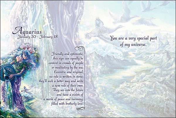 Aquarius Greeting Card for All Occasion