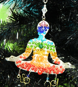 Peaceful Yoga Ornament Yule Christmas