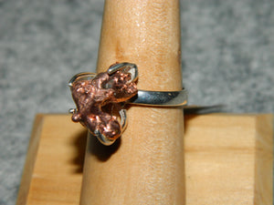 Copper Nugget Sterling Silver Ring