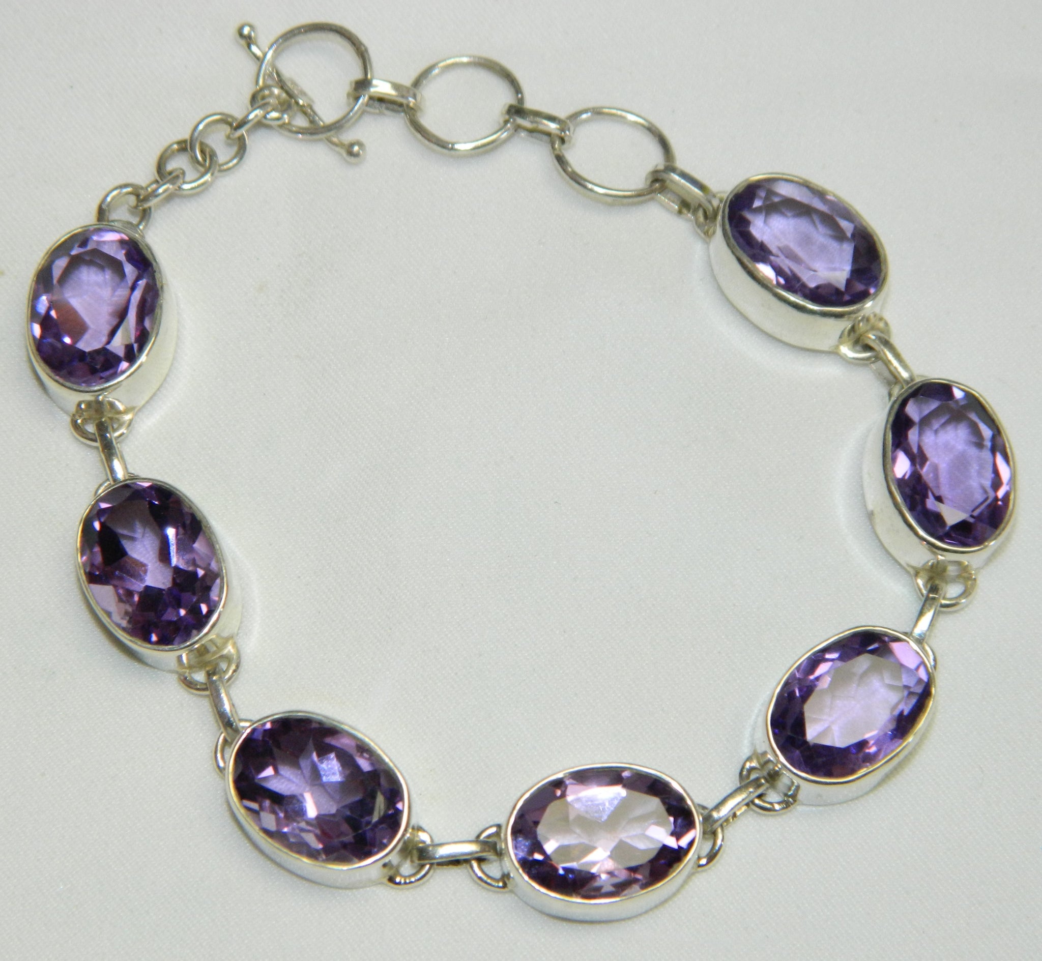 Amethyst Bracelet in Sterling Silver