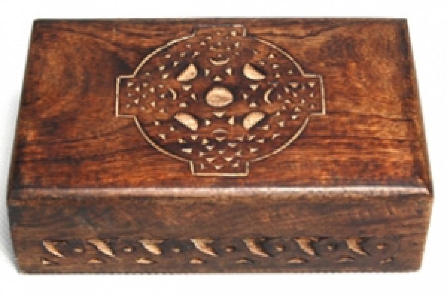 Celtic Cross Wooden Box