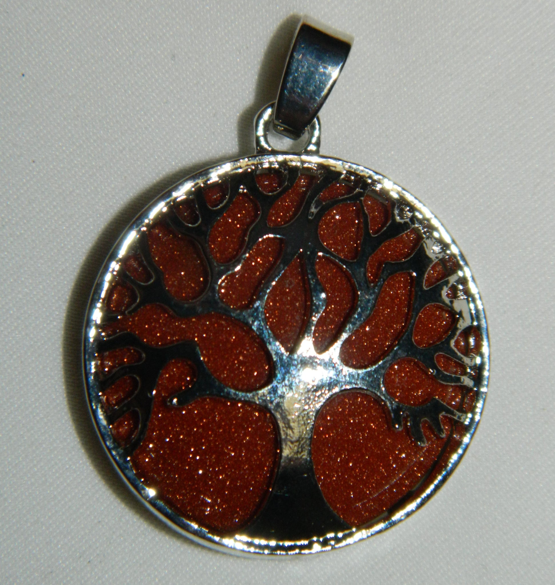 Tree of Life Copper Goldstone Stone