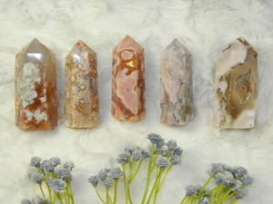 Flower Agate Obelisk