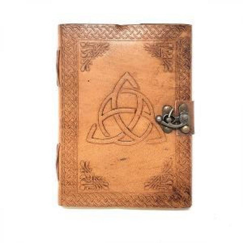 Triquetra Leather Journal with Latch Closure