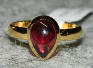 18K Vermeil Gold Ring Garnet