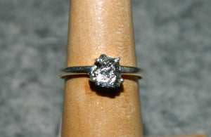 Rough Diamond Sterling Silver Ring