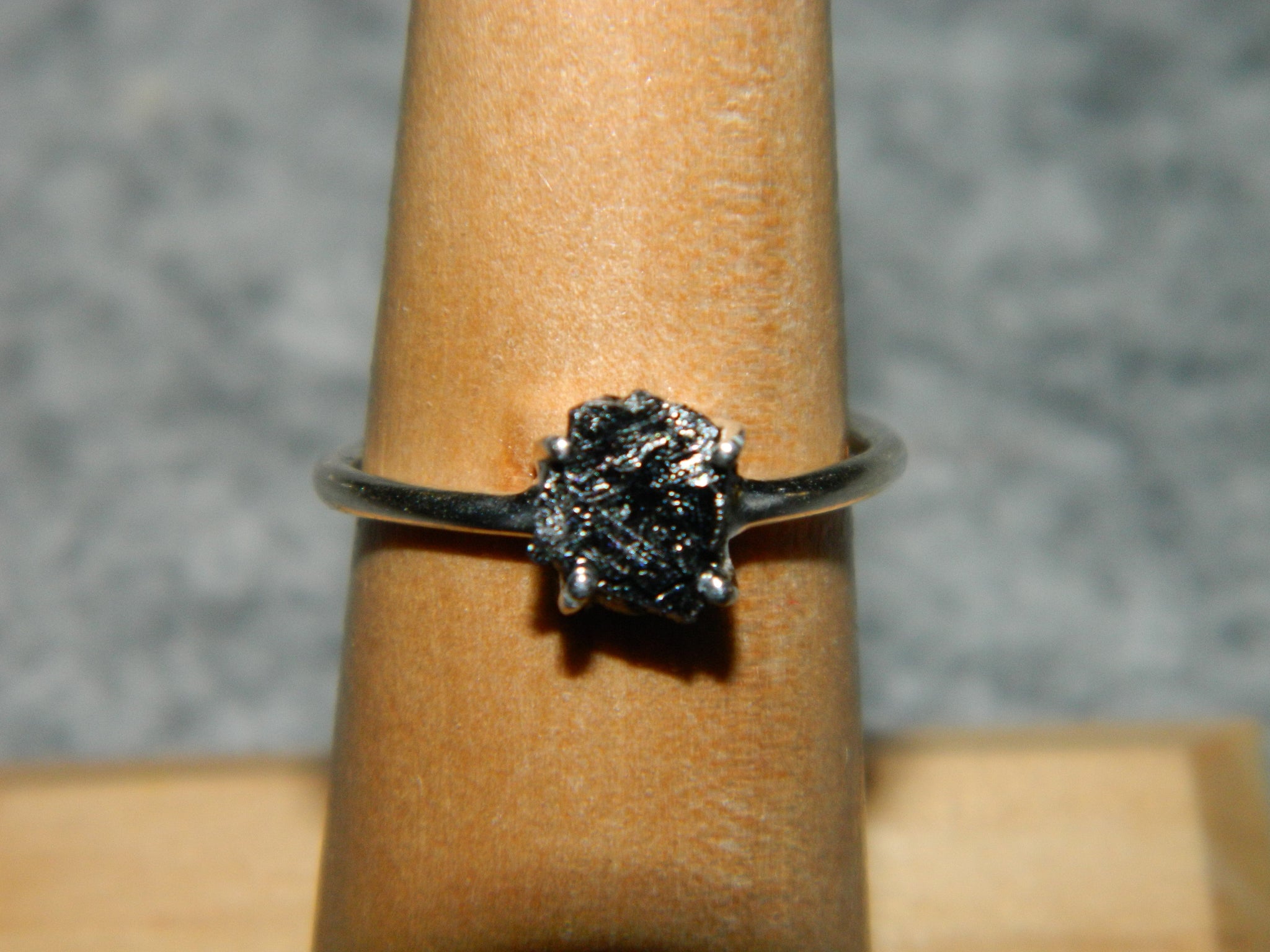 Black Diamond Sterling Silver Ring