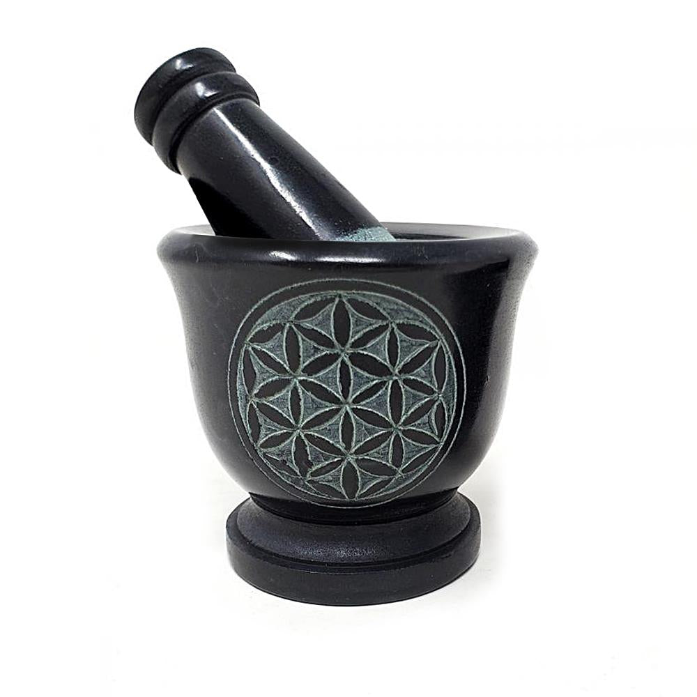 Mortar and Pestle Flower of Life