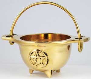 Brass Cauldron PENTACLE