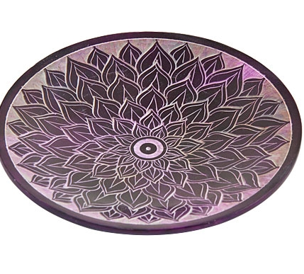 Lotus Flower Carved Plate