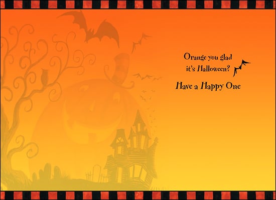 Halloween Card Orange you glad its Halloween