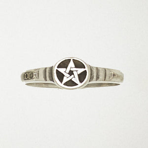 Pentacle Pewter Ladies Ring Sizes 9