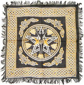 Pentagram Goddess Altar Cloth