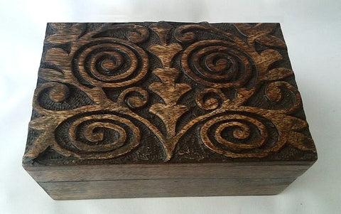 Spiral Tree of Life Wooden Box