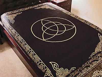 Triquetra Tapestry Gold & Black