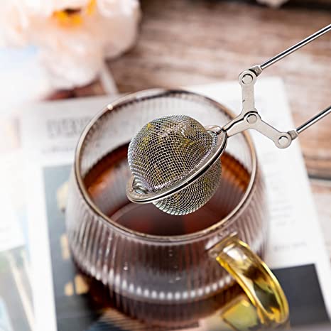 Tea Infuser Stainless Steel Tong With Mesh Ball