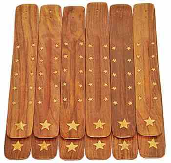 Wood Incense Holder Star