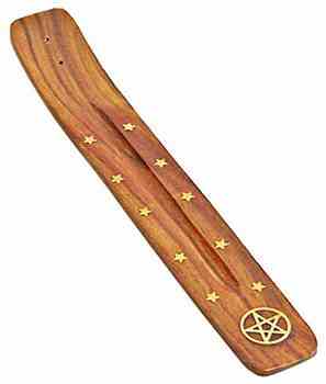 Wood Incense Holder Pentacle