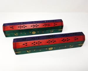 Multi Color Wood Coffin Box