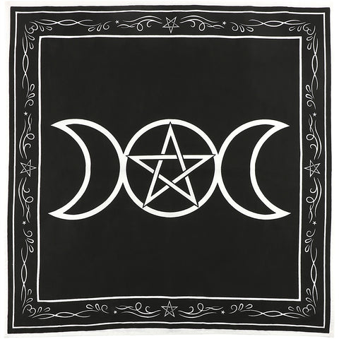 Triple Moon Pentagram Altar Cloth