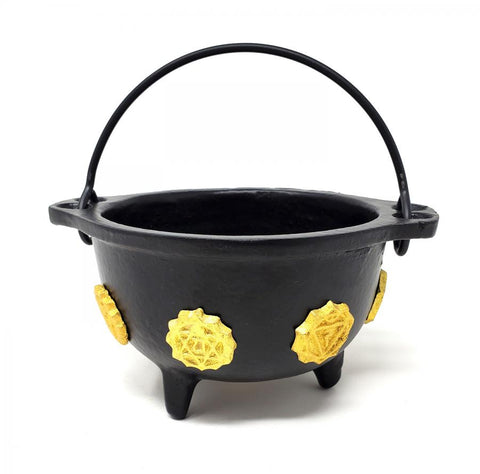 Seven Chakra Cast Iron Cauldron